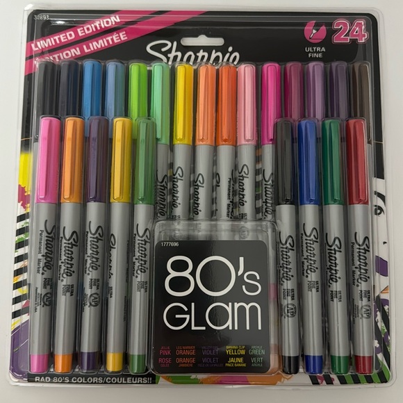 Sharpie 80’s Glam Limited Edition 24 Pen Set NWT - Picture 1 of 5